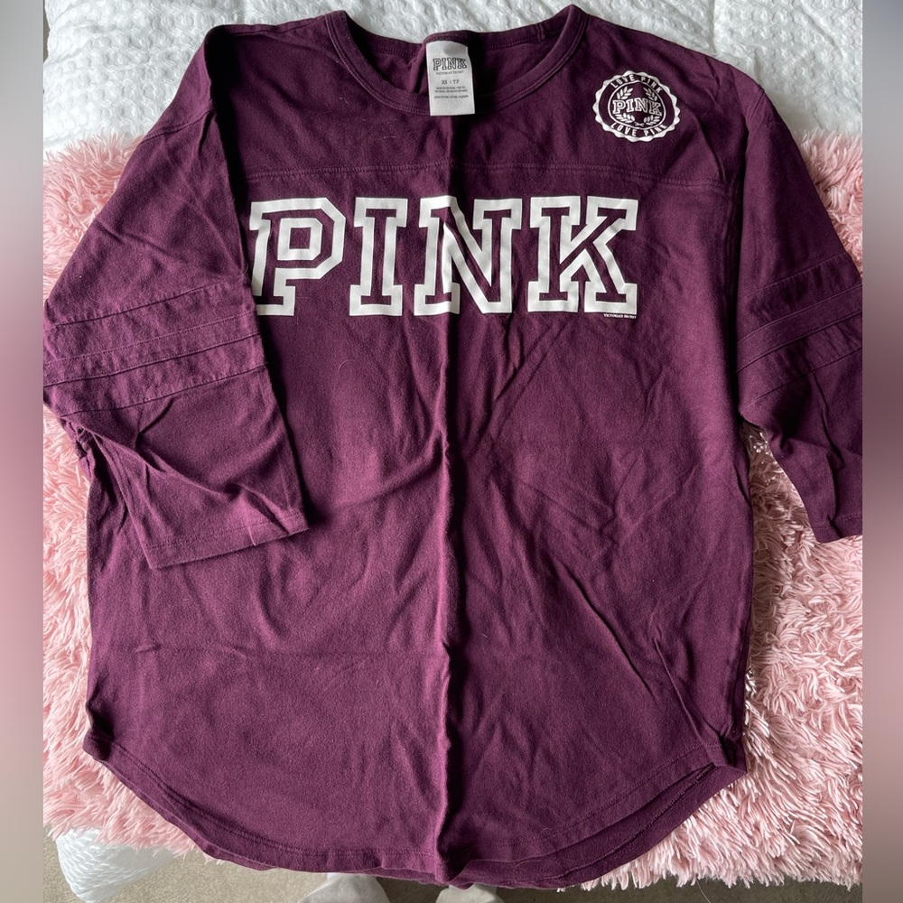 PINK Victoria's Secret 3/4 Sleeve Shirt